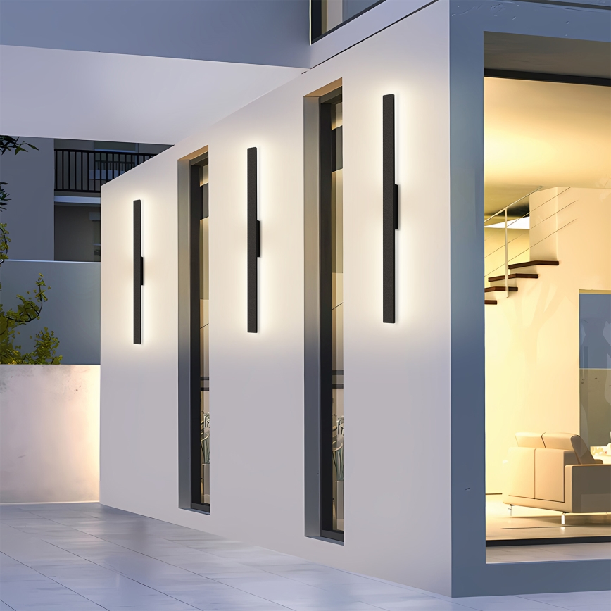 Brilagi - LED spoljašnja zidna svetiljka LUNA LED/24W/230V 4000K IP65 100 cm crna CRI 90
