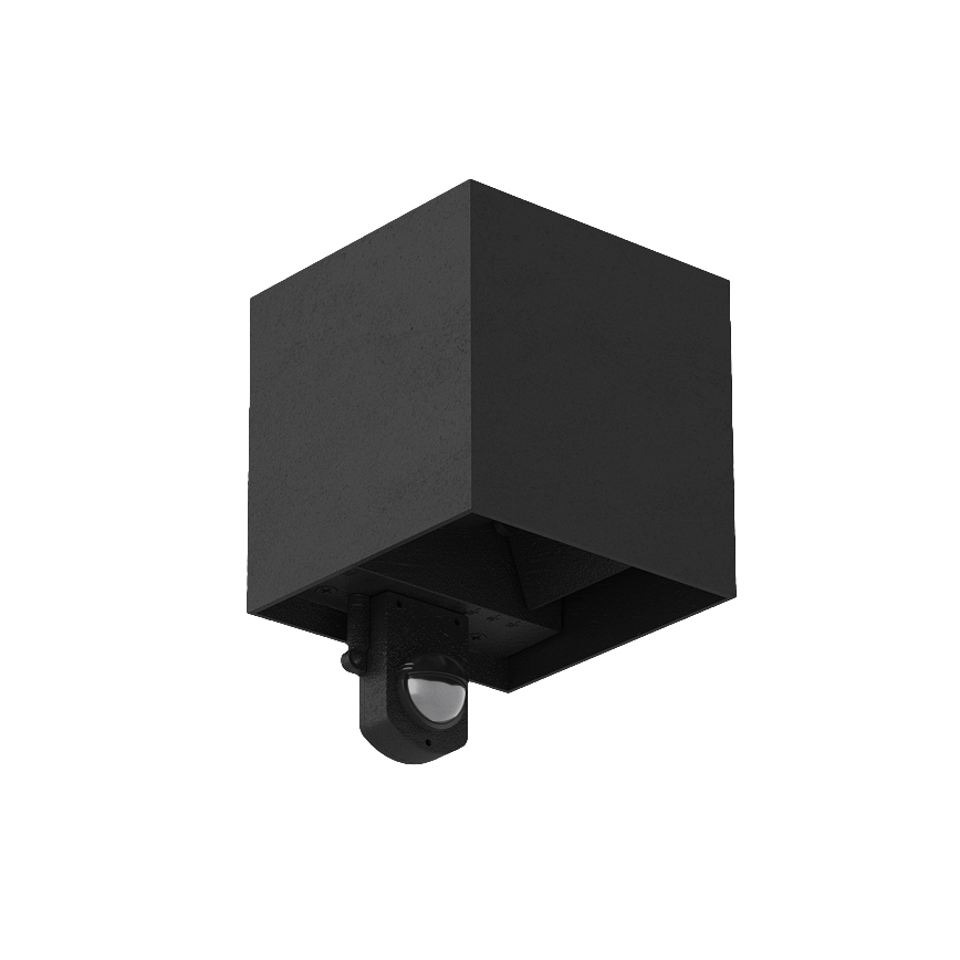 Brilagi - LED spoljašnje zidno svetlo sa senzorom CUBE LED/6W/230V crno IP65