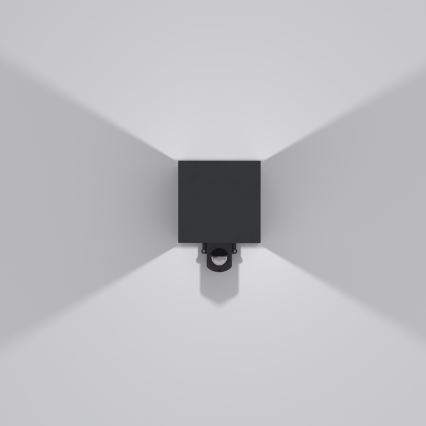 Brilagi - LED spoljašnje zidno svetlo sa senzorom CUBE LED/6W/230V crno IP65