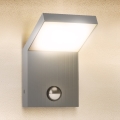 Brilagi - LED spoljašnje zidno svetlo sa senzorom RIANO LED/8W/230V srebrno IP65