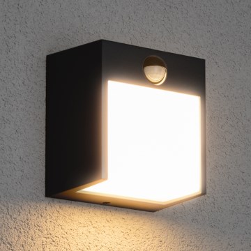 Brilagi - LED spoljašnje zidno svetlo sa senzorom TERNI LED/12W/230V antracit IP44