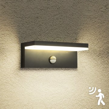 Brilagi - LED spoljašnje zidno svetlo sa senzorom TESSI LED/10W/230V crno IP54