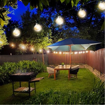 Brilagi - LED Spoljašnji dekorativni lanac GERLANDA 25xE12 20m crno IP44 topla bela
