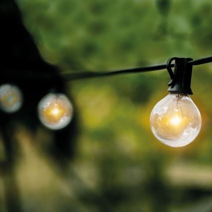 Brilagi - LED Spoljašnji dekorativni lanac GERLANDA 25xE12 20m crno IP44 topla bela