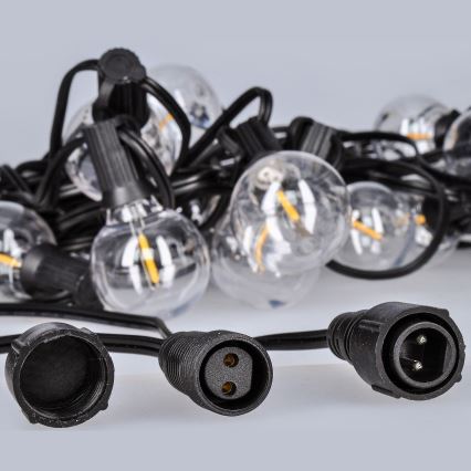 Brilagi - LED Spoljašnji dekorativni lanac GERLANDA 25xE12 20m crno IP44 topla bela