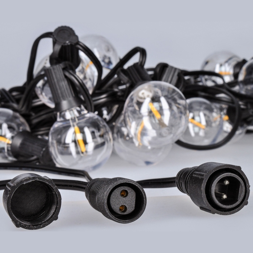 Brilagi - LED Spoljašnji dekorativni lanac GERLANDA 25xE12 20m crno IP44 topla bela