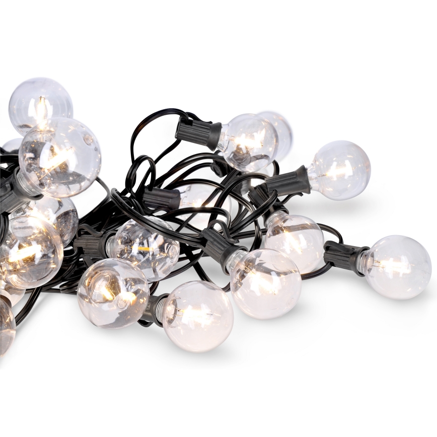 Brilagi - LED Spoljašnji dekorativni lanac GERLANDA 25xE12 20m crno IP44 topla bela