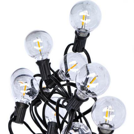 Brilagi - LED Spoljašnji dekorativni lanac GERLANDA 25xE12 20m crno IP44 topla bela