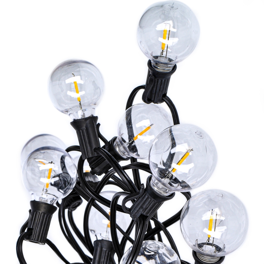Brilagi - LED Spoljašnji dekorativni lanac GERLANDA 25xE12 20m crno IP44 topla bela