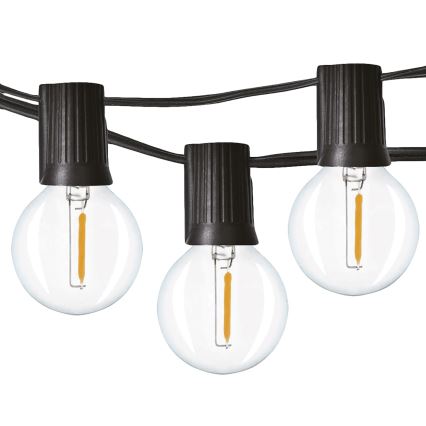 Brilagi - LED Spoljašnji dekorativni lanac GERLANDA 25xE12 20m crno IP44 topla bela