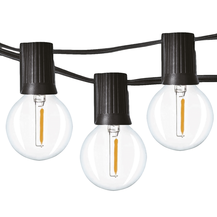 Brilagi - LED Spoljašnji dekorativni lanac GERLANDA 25xE12 20m crno IP44 topla bela
