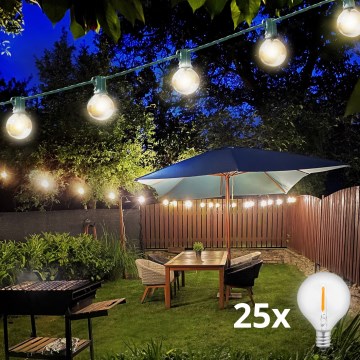 Brilagi - LED Spoljašnji dekorativni lanac GERLANDA 25xE12 20m zelena IP44 topla bela