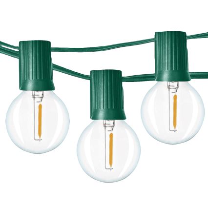 Brilagi - LED Spoljašnji dekorativni lanac GERLANDA 25xE12 20m zelena IP44 topla bela