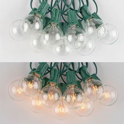 Brilagi - LED Spoljašnji dekorativni lanac GERLANDA 25xE12 20m zelena IP44 topla bela