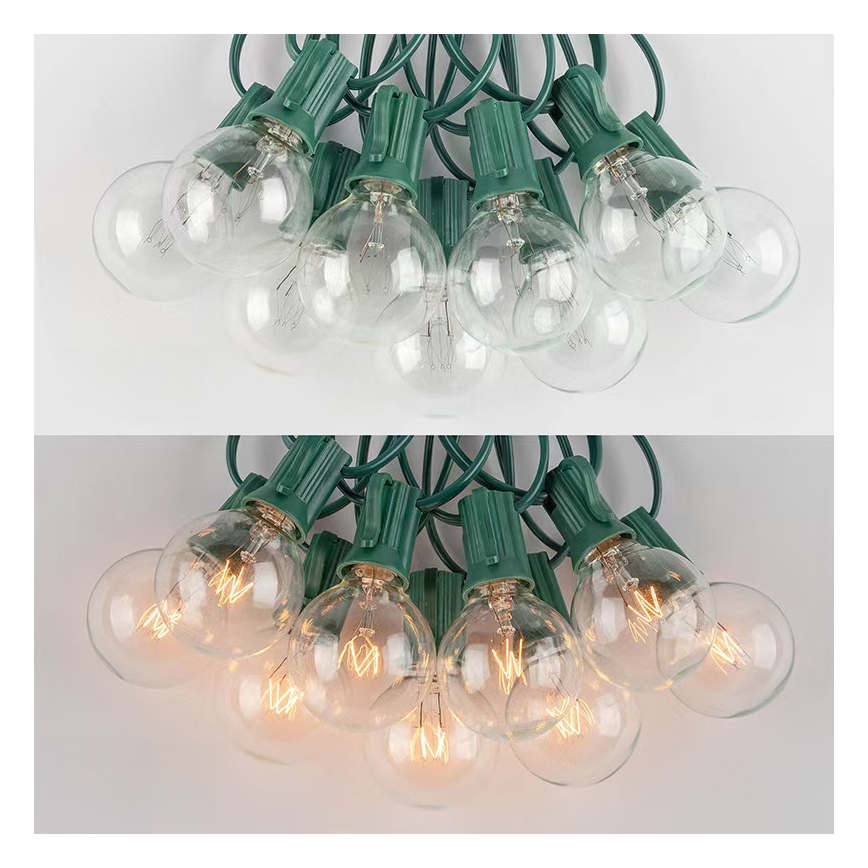 Brilagi - LED Spoljašnji dekorativni lanac GERLANDA 25xE12 20m zelena IP44 topla bela