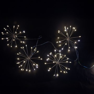 Brilagi - LED spoljna božićna girlanda 150xLED 5m IP44 hladno bela efekat vatrometa