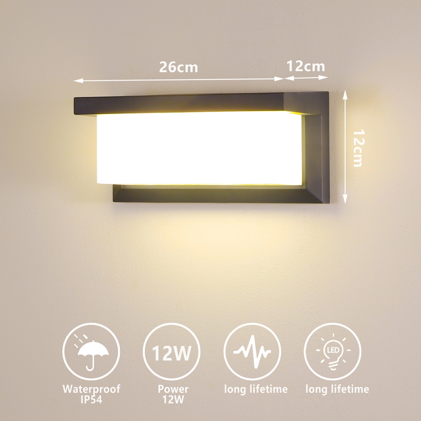 Brilagi - LED Spoljna zidna lampa BRICKY LED/12W/230V Antracit IP54