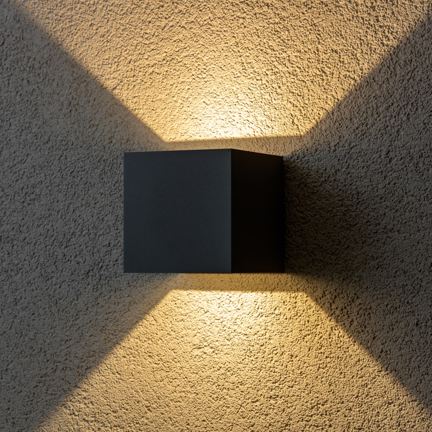 Brilagi - LED Spoljna zidna lampa CUBE LED/6W/230V Antracit IP54