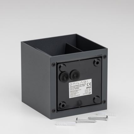 Brilagi - LED Spoljna zidna lampa CUBE LED/6W/230V Antracit IP54
