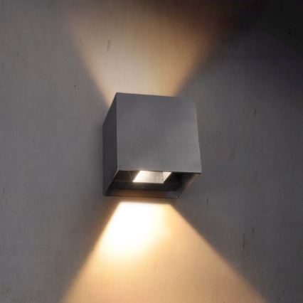 Brilagi - LED Spoljna zidna lampa CUBE LED/6W/230V Antracit IP54