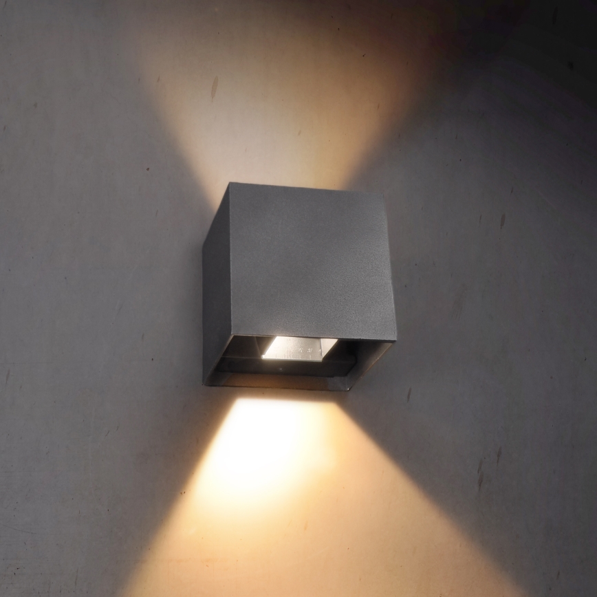 Brilagi - LED Spoljna zidna lampa CUBE LED/6W/230V Antracit IP54
