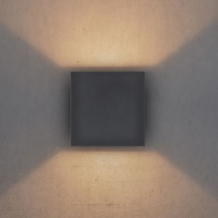Brilagi - LED Spoljna zidna lampa CUBE LED/6W/230V Antracit IP54