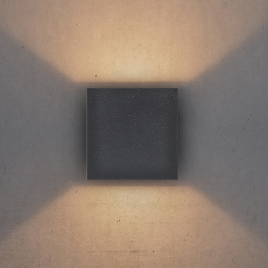 Brilagi - LED Spoljna zidna lampa CUBE LED/6W/230V Antracit IP54