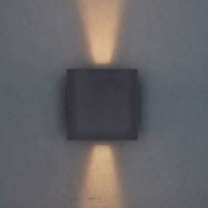 Brilagi - LED Spoljna zidna lampa CUBE LED/6W/230V Antracit IP54