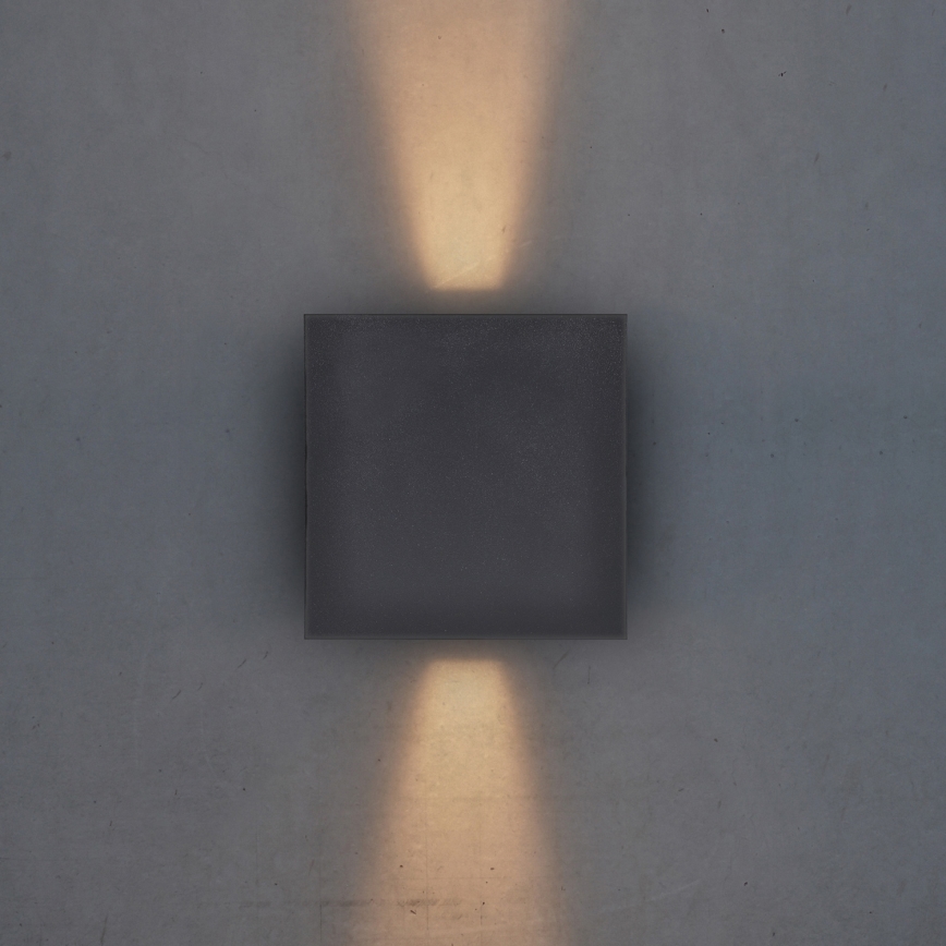 Brilagi - LED Spoljna zidna lampa CUBE LED/6W/230V Antracit IP54