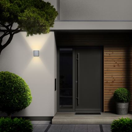 Brilagi - LED Spoljna zidna lampa CUBE LED/6W/230V sivo IP54