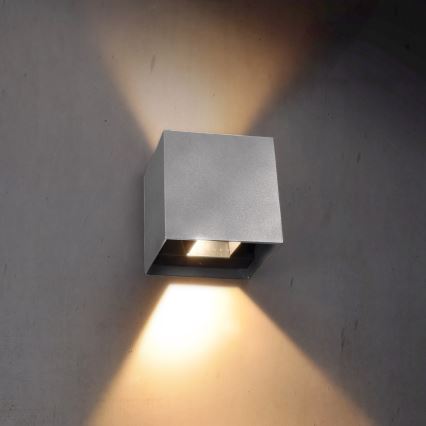 Brilagi - LED Spoljna zidna lampa CUBE LED/6W/230V sivo IP54