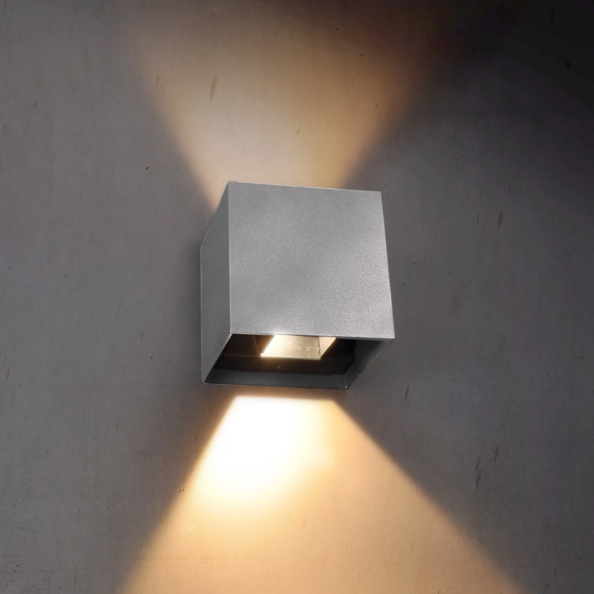 Brilagi - LED Spoljna zidna lampa CUBE LED/6W/230V sivo IP54
