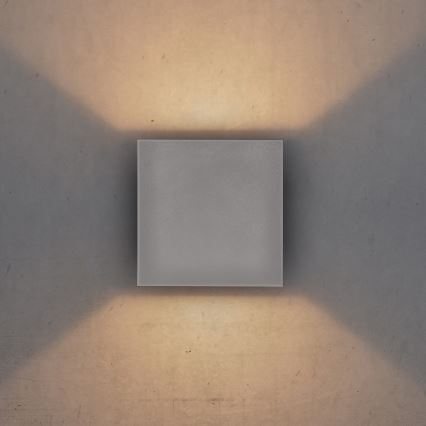 Brilagi - LED Spoljna zidna lampa CUBE LED/6W/230V sivo IP54