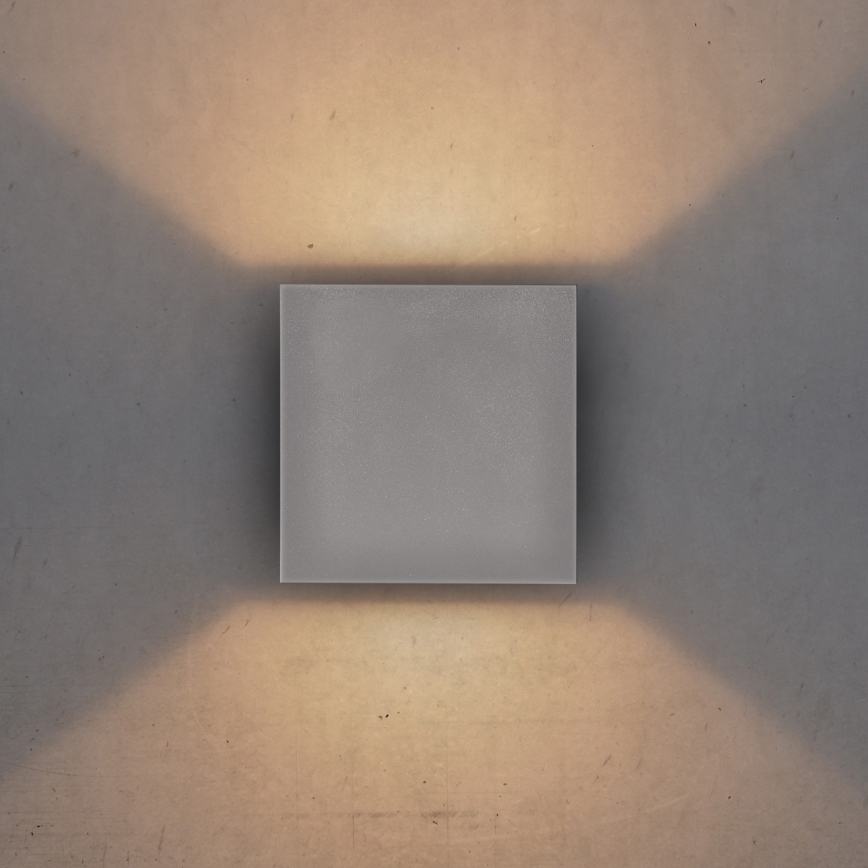 Brilagi - LED Spoljna zidna lampa CUBE LED/6W/230V sivo IP54