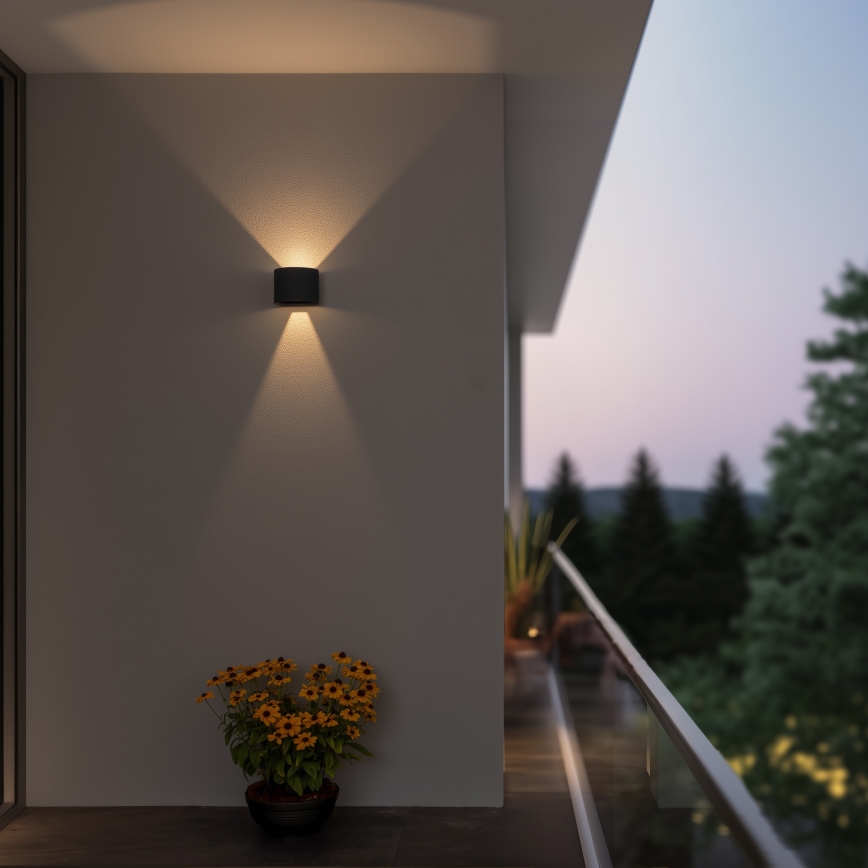 Brilagi - LED Spoljna zidna lampa RONDO LED/6W/230V Antracit IP54