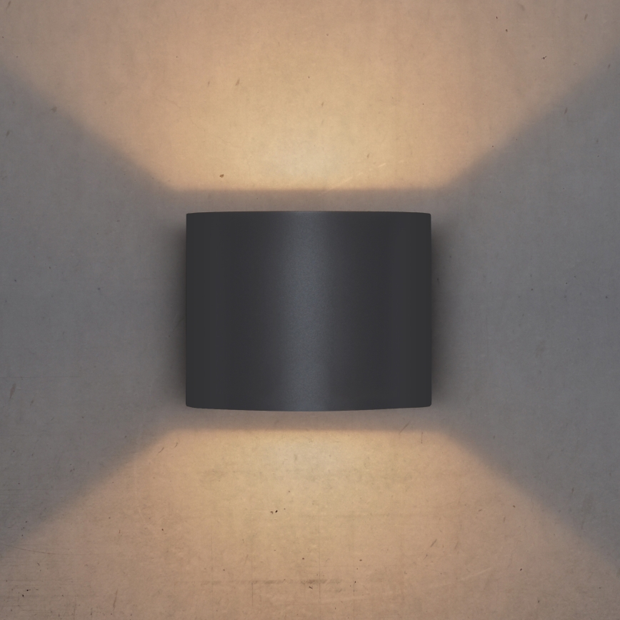 Brilagi - LED Spoljna zidna lampa RONDO LED/6W/230V Antracit IP54