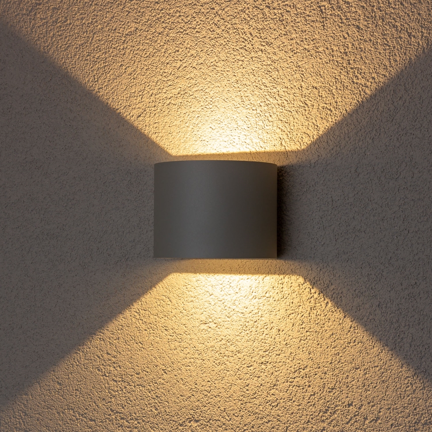 Brilagi - LED Spoljna zidna lampa RONDO LED/6W/230V sivo IP54