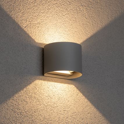 Brilagi - LED Spoljna zidna lampa RONDO LED/6W/230V sivo IP54