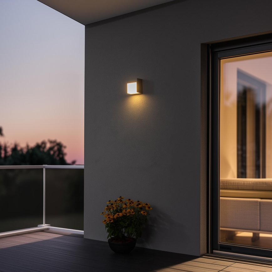 Brilagi - LED Spoljna zidna lampa TERNI LED/12W/230V sivo IP44