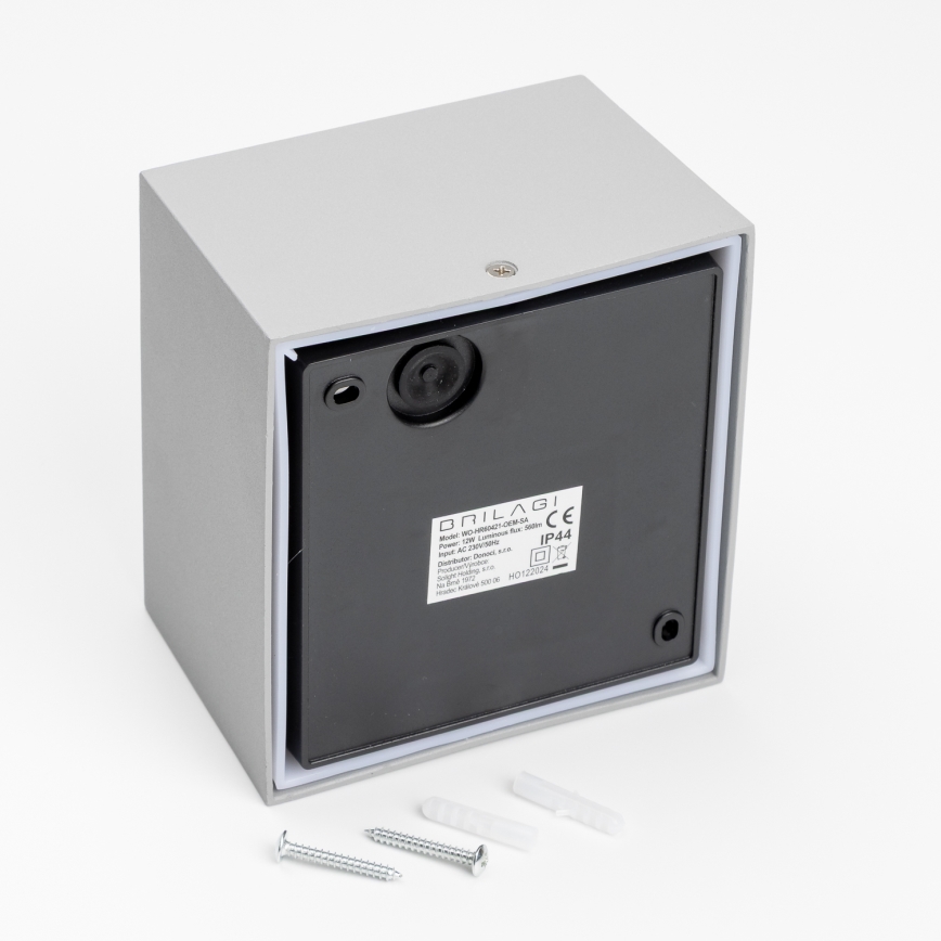 Brilagi - LED Spoljna zidna lampa TERNI LED/12W/230V sivo IP44