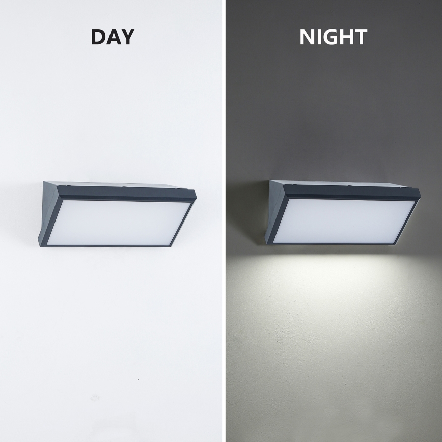 Brilagi - LED Spoljna zidna lampa TRIANGLE LED/20W/230V 3000/4000/6500K Antracit IP65