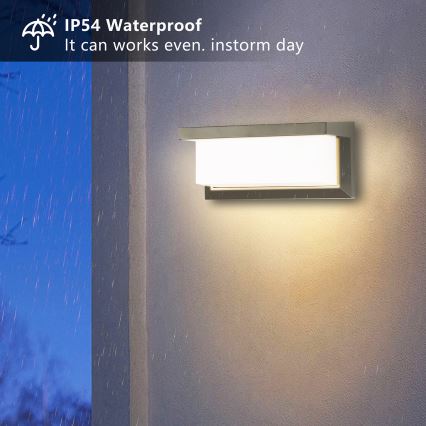 Brilagi - LED spoljna zidna svetiljka BRICKY LED/12W/230V siva IP54