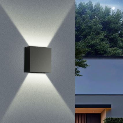 Brilagi - LED spoljna zidna svetiljka DOUBLERAY LED/4W/230V crna IP65
