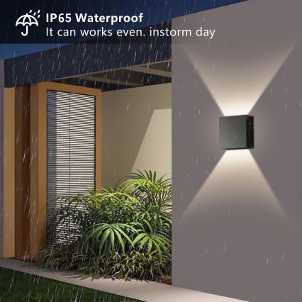 Brilagi - LED spoljna zidna svetiljka DOUBLERAY LED/4W/230V crna IP65