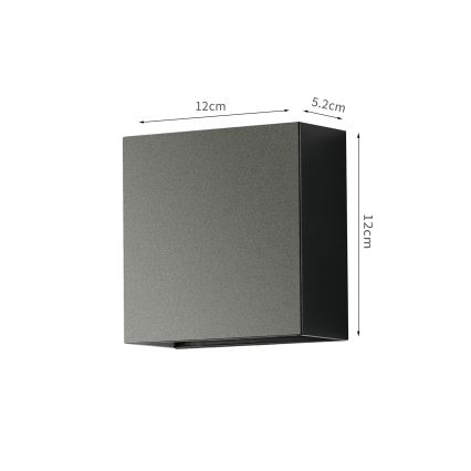 Brilagi - LED spoljna zidna svetiljka DOUBLERAY LED/4W/230V crna IP65