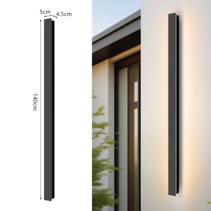 Brilagi - Spoljašnje LED zidno svetlo LINEAR LED/32W/230V 4000K IP65 140 cm crna