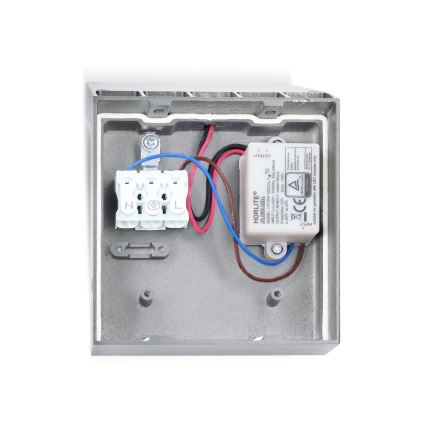 Brilagi - LED spoljna zidna svetiljka RIANO LED/8W/230V srebrna IP65