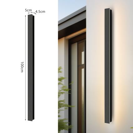 Brilagi - spoljašnje zidno LED svetlo LINEAR LED/22W/230V 4000K IP65 100 cm crno