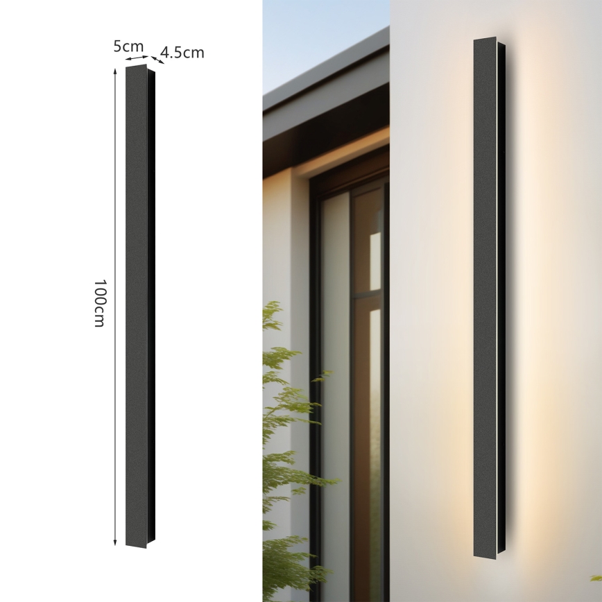 Brilagi - spoljašnje zidno LED svetlo LINEAR LED/22W/230V 4000K IP65 100 cm crno