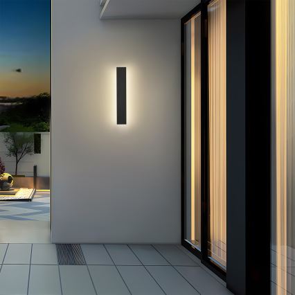 Brilagi - LED spoljna zidna svetiljka LINEAR LED/8W/230V 4000K IP65 30 cm crna